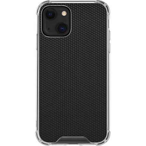 Specialty Vinyl Black Hex Texture iPhone 14 Clear Case